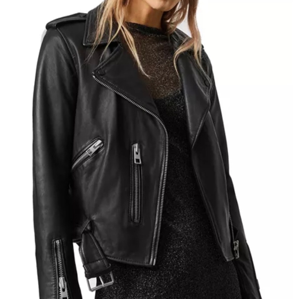 All Saints Balfern leather biker jacket